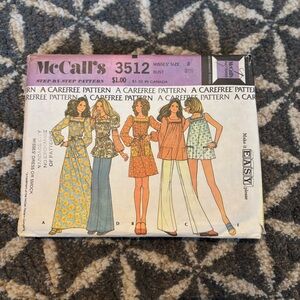 70's McCall's Women's Dress or Smock/Tunic Pattern - Bust 32.5 - McCall's 3512